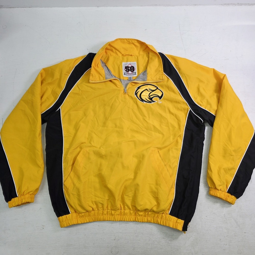 Southern Miss Golden Eagles NCAA 58 Sports 1/4 Side Zip Windbreaker Men's‎ Sz L